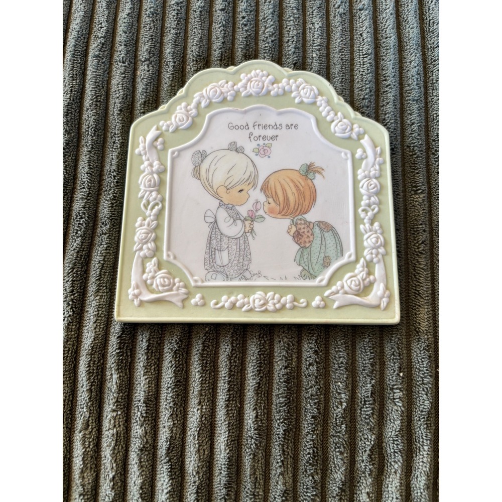 Precious Moments "Good Friends Are Forever" Ceramic Wall Plaque Art Decor